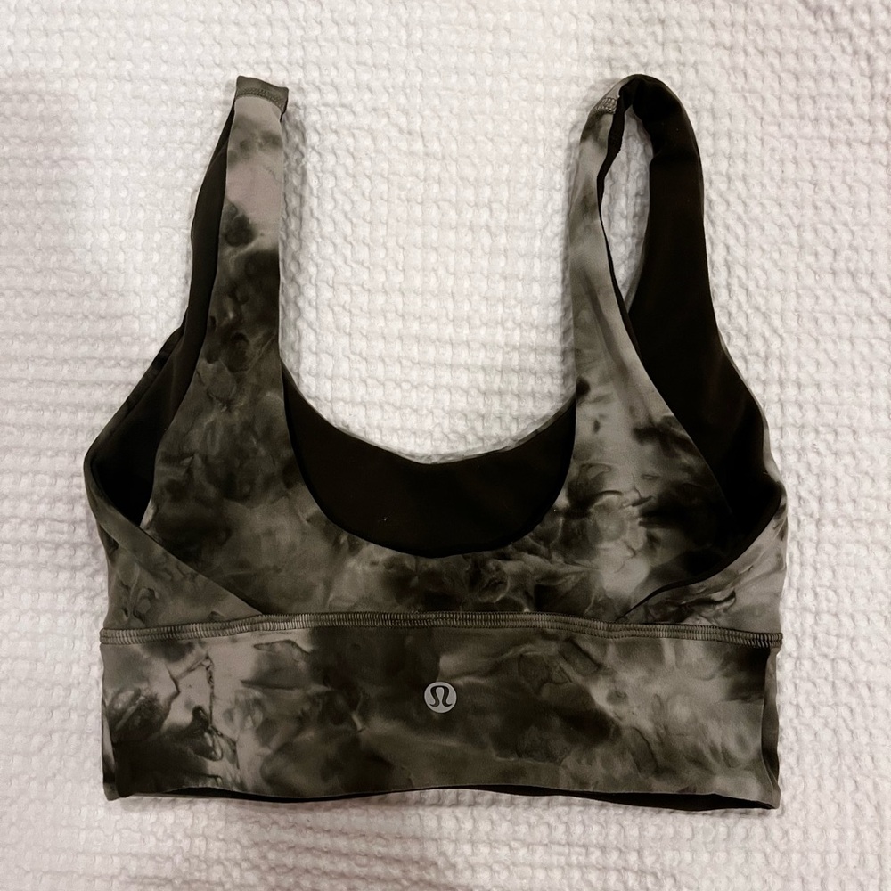 Lululemon green tie dye sports bra size 4